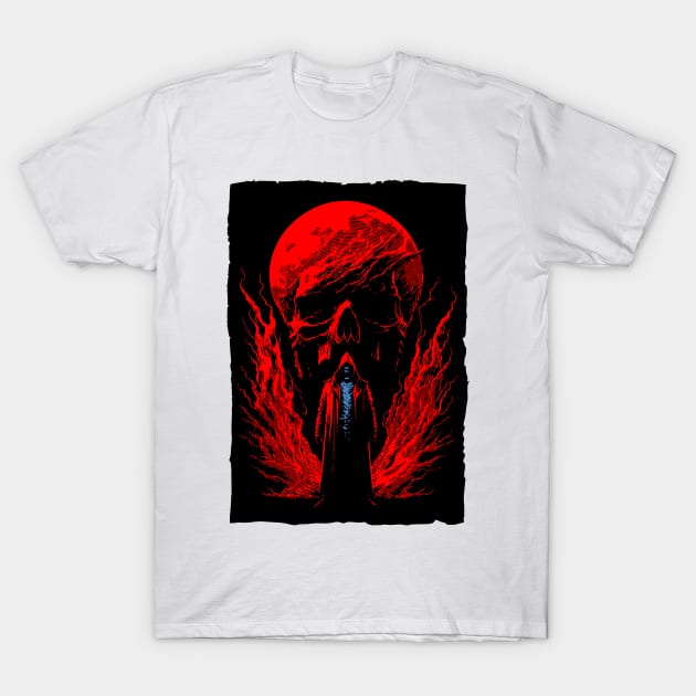 Red dead moon T-Shirt by Night Day On Off